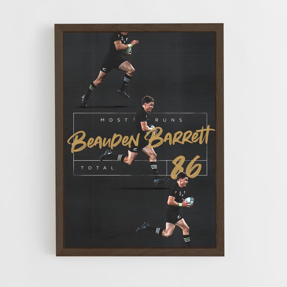 Poster Beauden de barrett – affiche Rugby (vue 5)